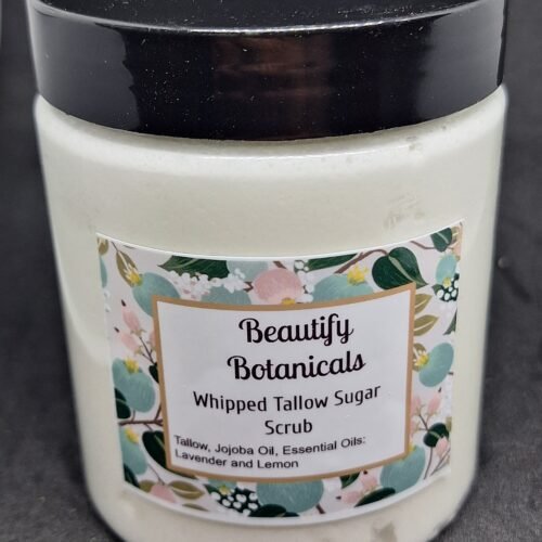 Whipped Tallow Sugar Scrub 8oz Lavender Lemon