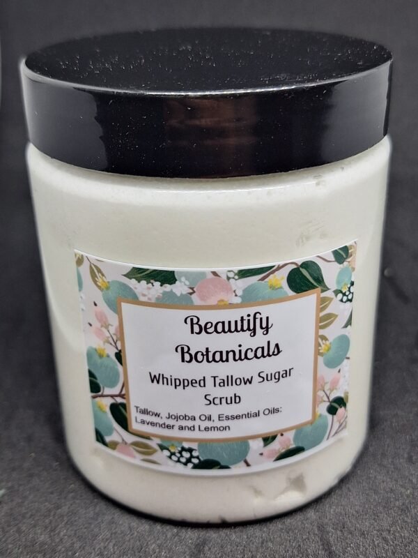 Whipped Tallow Sugar Scrub 8oz Lavender Lemon