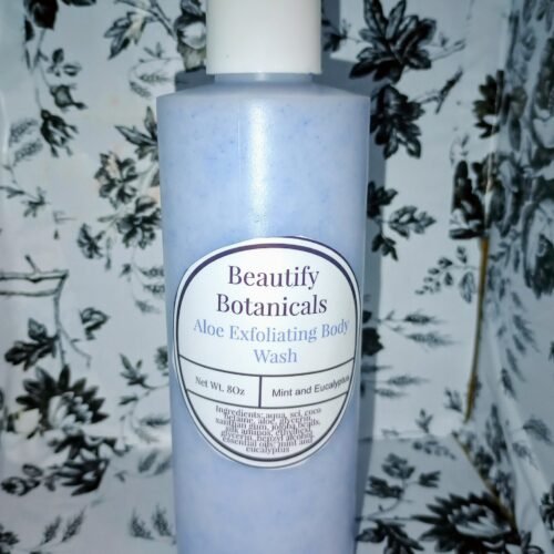 8oz Aloe Exfoliating Body Wash in Mint and Eucalyptus