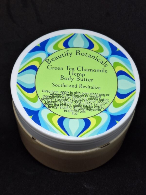 Green Tea Chamomile Hemp Body Butter 4oz